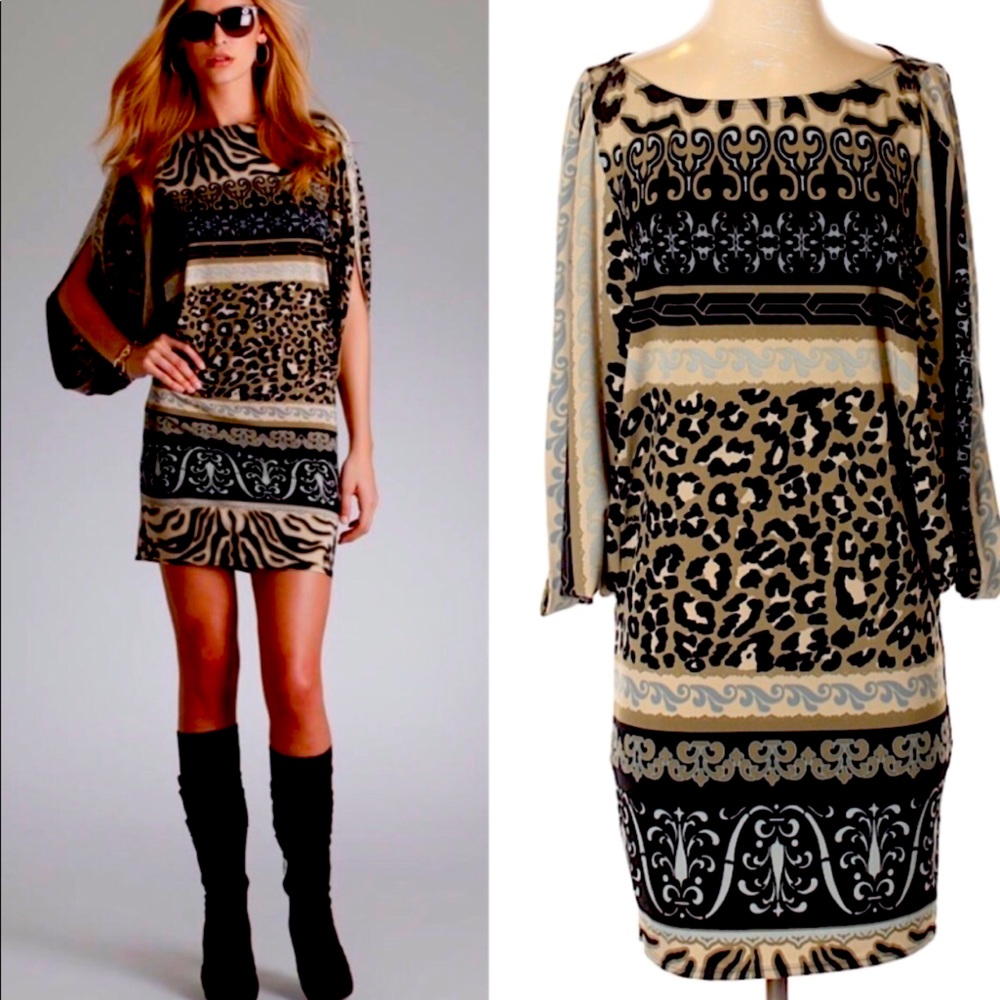 Hale Bob Jersey Wrap Dress |  Animal Print XS